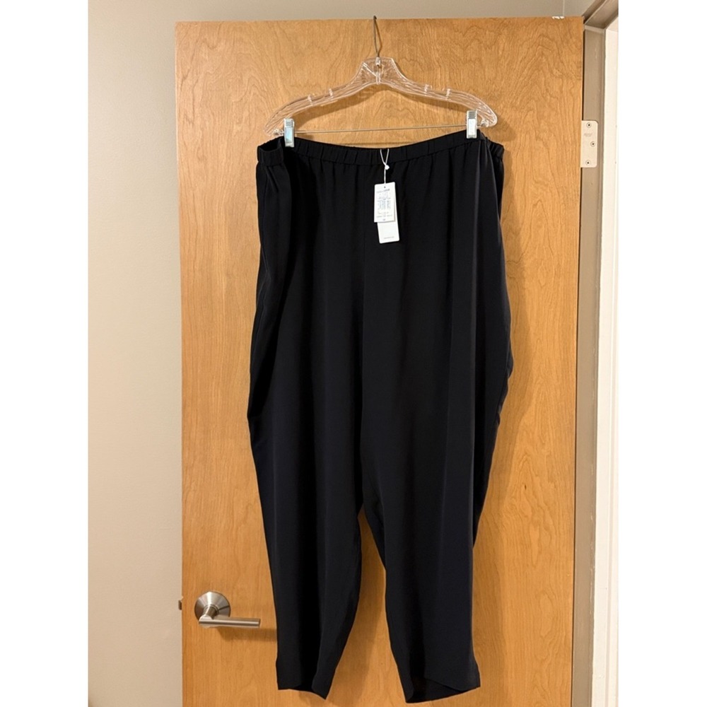 NWT Eileen Fisher The System Black Tapered Pant - Picture 7 of 8